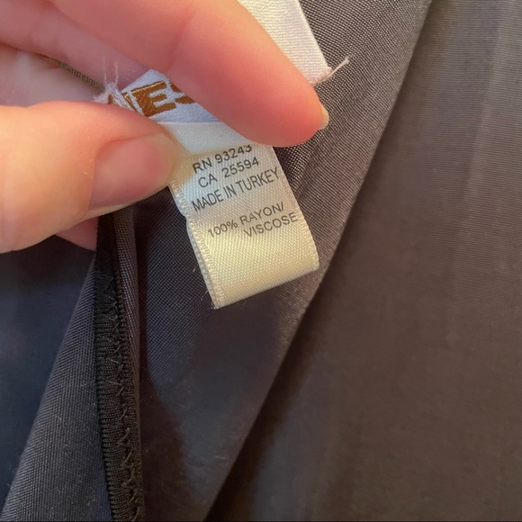 Diesel Short Sleeve Dress Size Medium Satin Grey with Black Trim Casual Cool - Picture 7 of 12